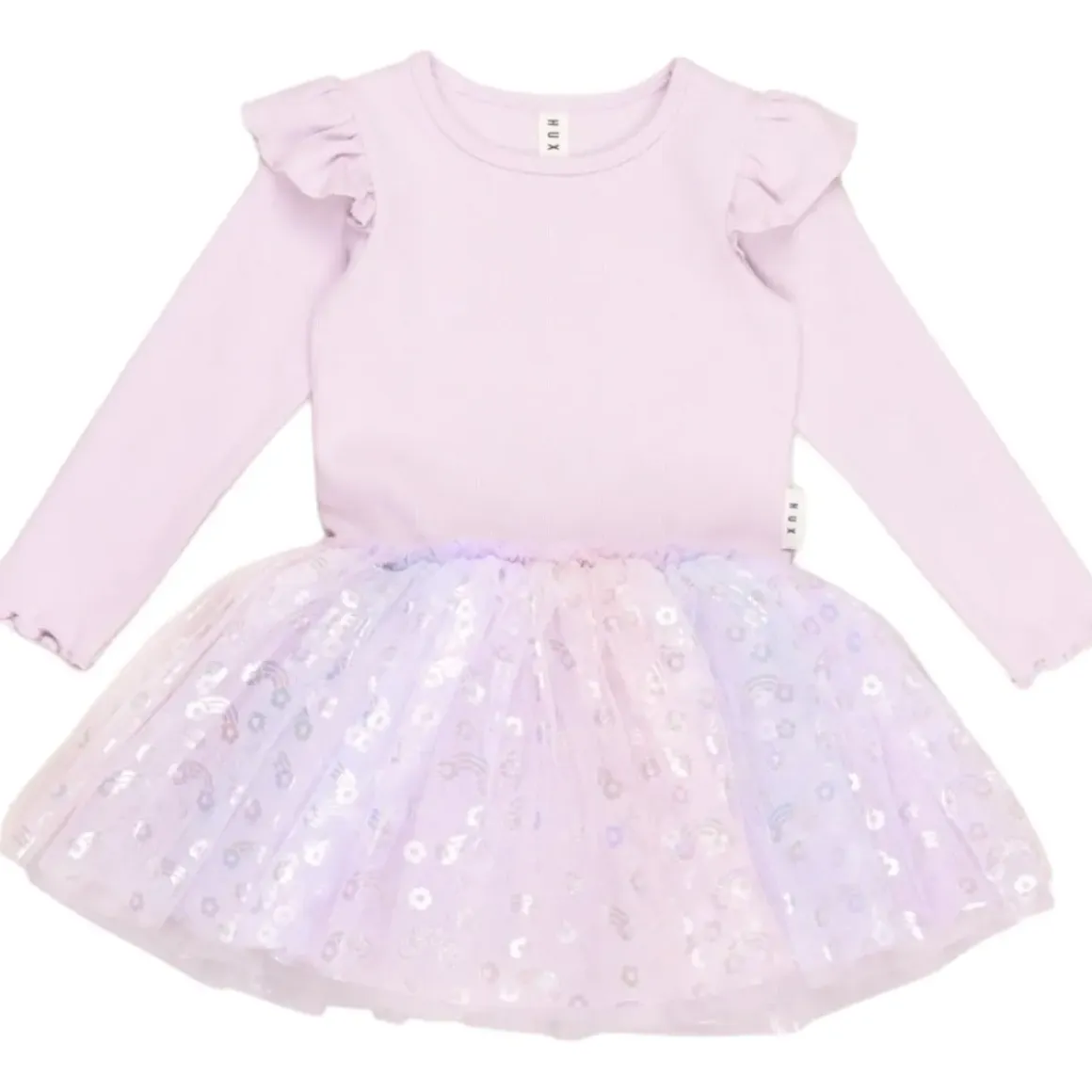 RAINBOW RIB ONESIE DRESS