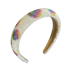 RAINBOW SMILEY FACE CRYSTAL HEADBAND