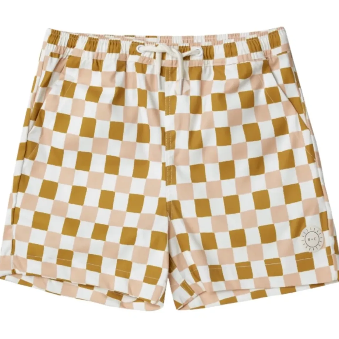RETRO CHECK SWIM TRUNKS