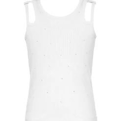 RHINESTONE DOUBLE STRAP TANK TOP