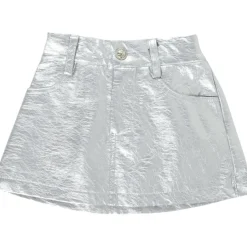 RILEY METALLIC FAUX LEATHER SKIRT