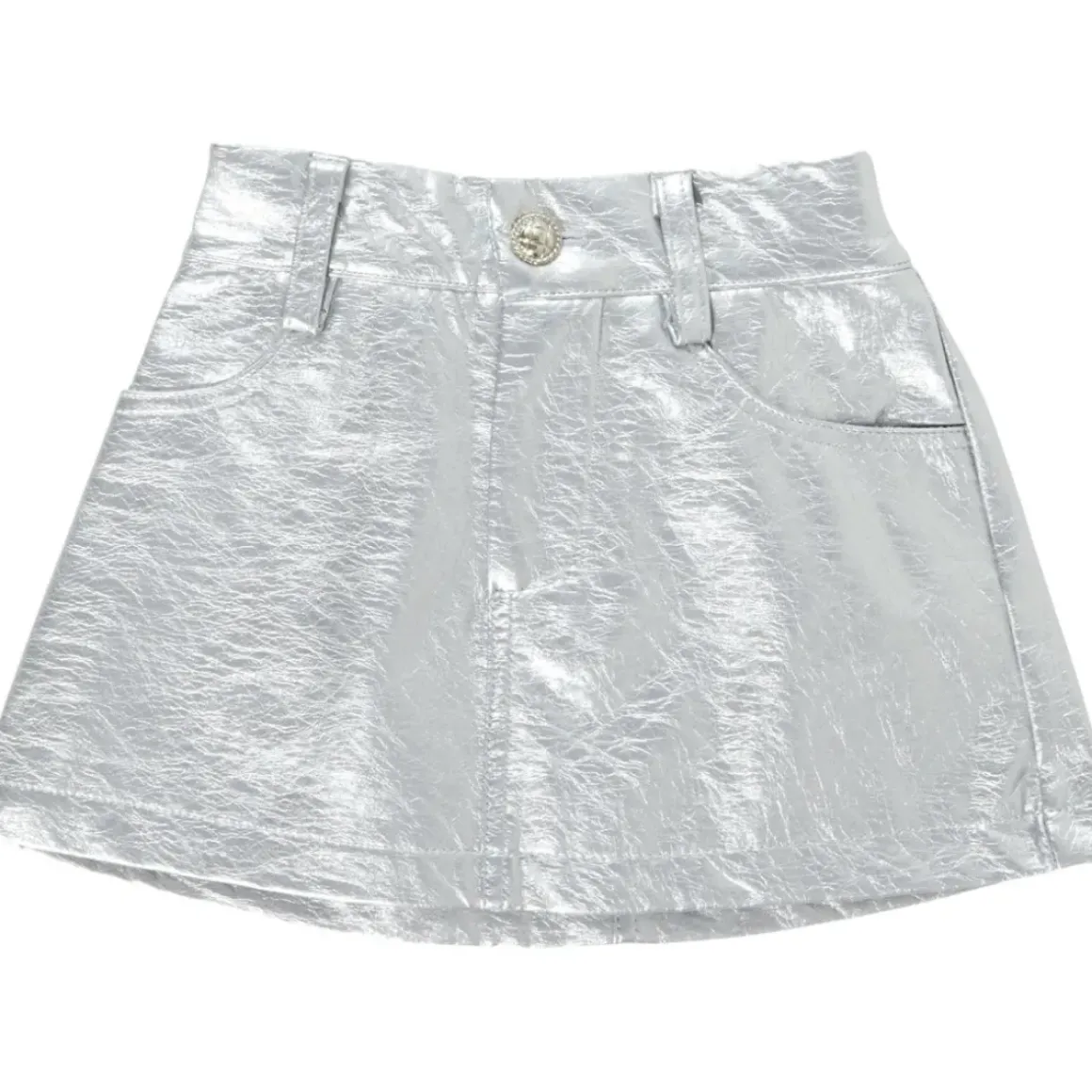 RILEY METALLIC FAUX LEATHER SKIRT
