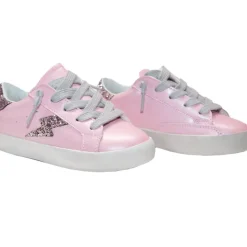 ROSE GLITTER LIGHTNING BOLT SNEAKERS