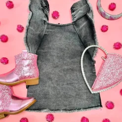 RUFFLE DENIM DRESS