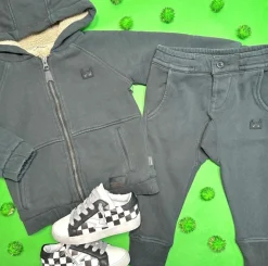 RUGGED SHERPA ZIP UP HOODIE JACKET