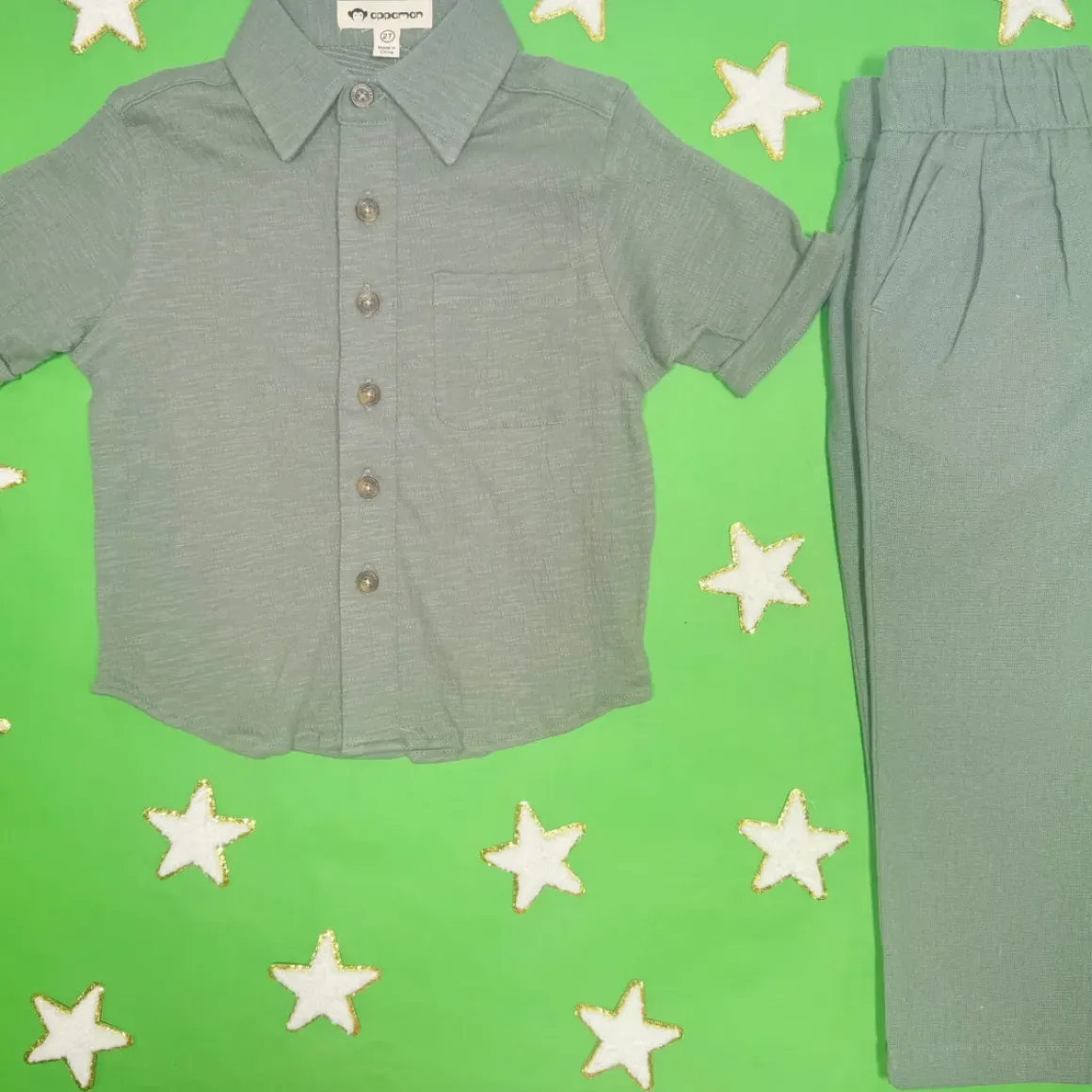 SAGE BEACH BUTTON DOWN TOP