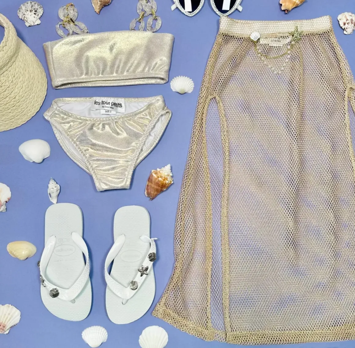SEASHELL CHAIN MESH SKIRT