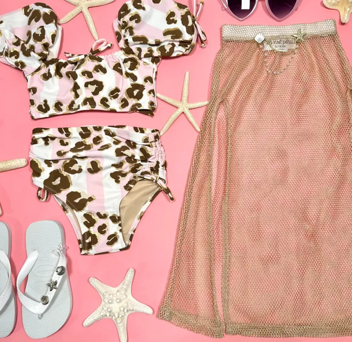 SEASHELL CHAIN MESH SKIRT