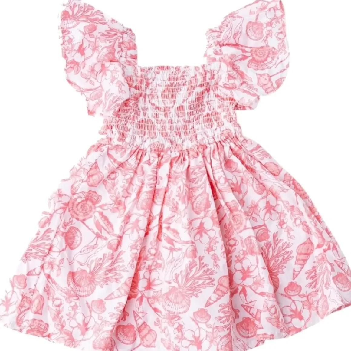 SEASIDE TOILE SMOCKED DRESS