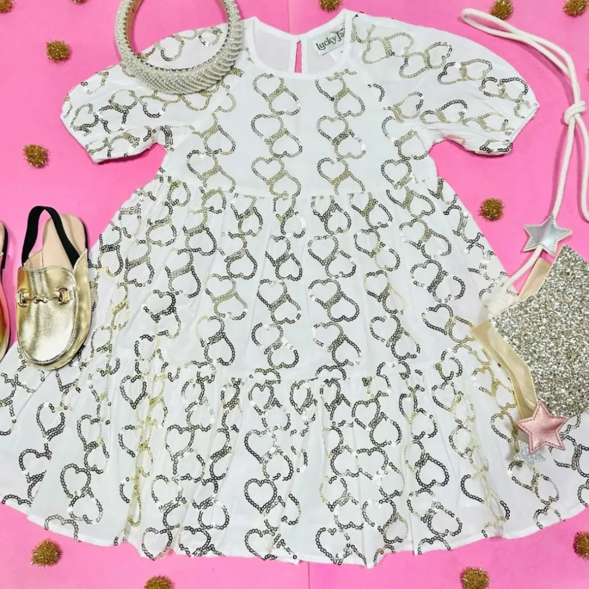 SEQUIN HEART DRESS