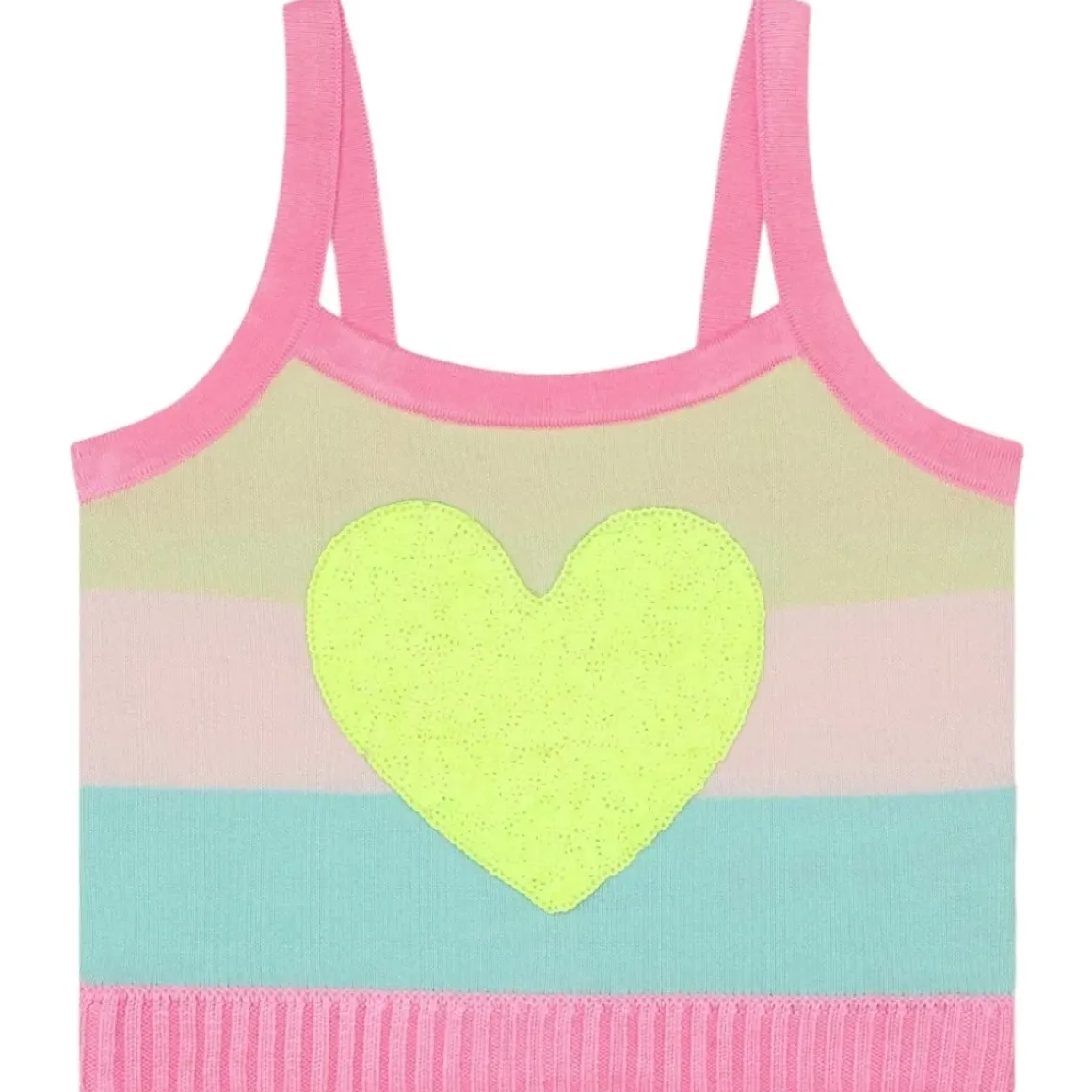 SEQUIN HEART KNIT TANK TOP