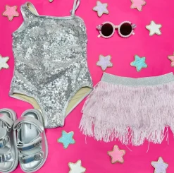 SEQUIN ONE PIECE SWIMSUIT