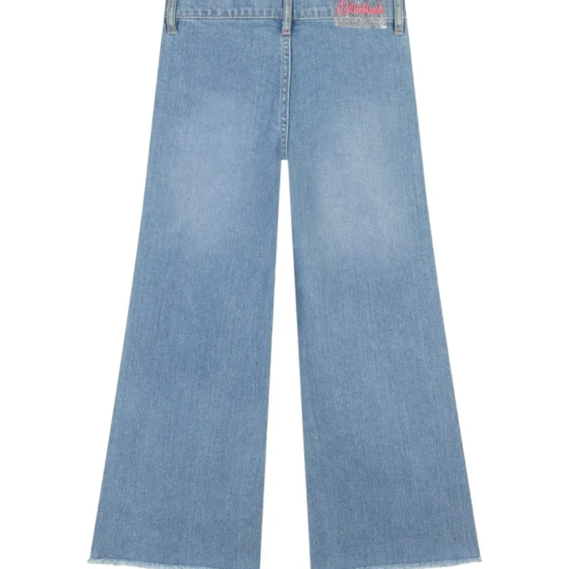 SEQUIN POCKET WIDE LEG DENIM PANTS