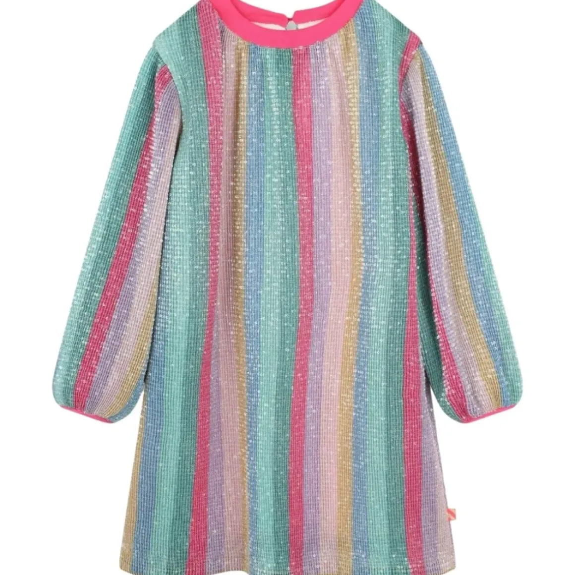 SEQUIN RAINBOW PLEATED DRESS