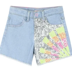 SEQUIN SUN DENIM SHORTS