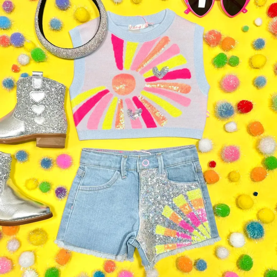 SEQUIN SUN TSHIRT