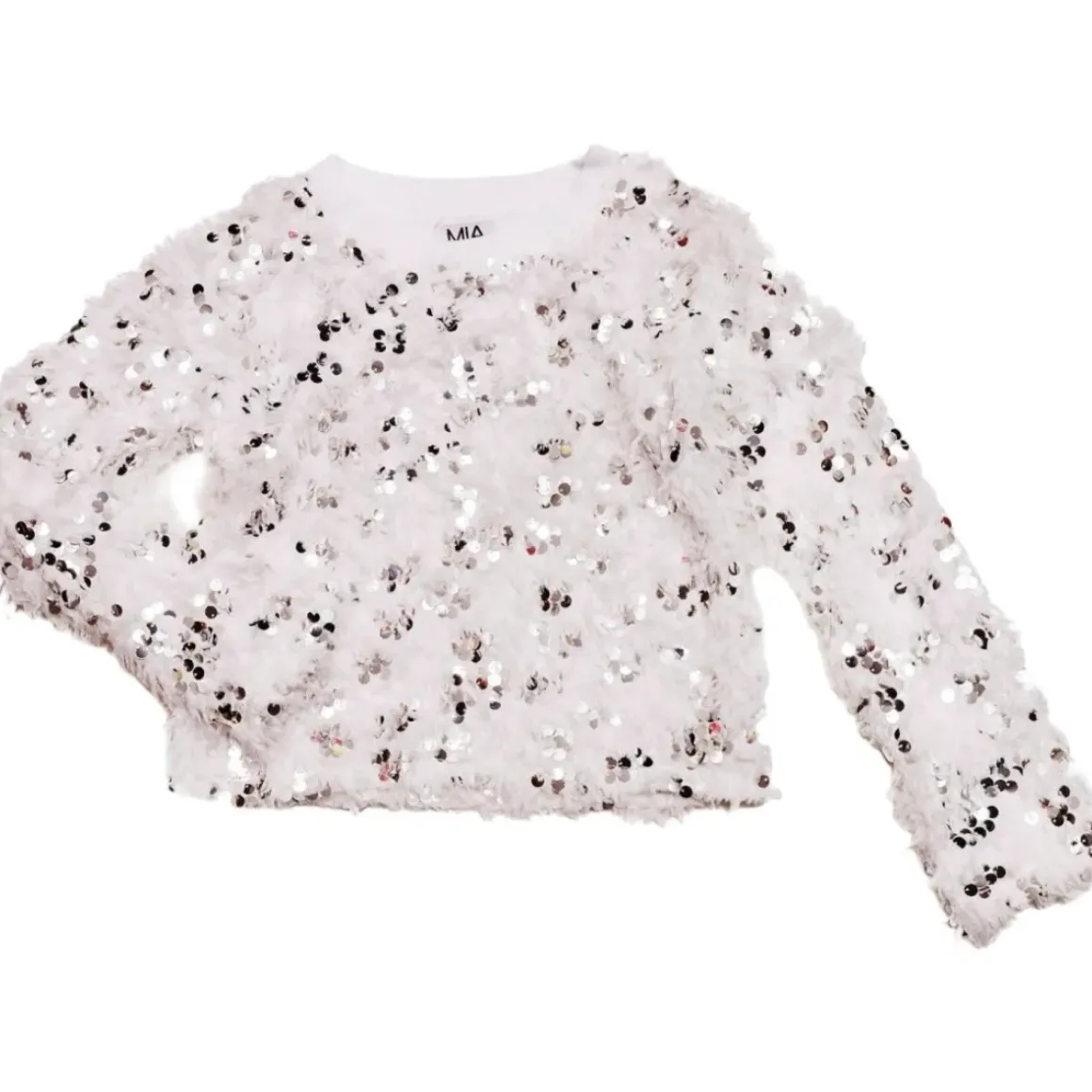 SEQUIN TEXTURED SWEATSHIRT