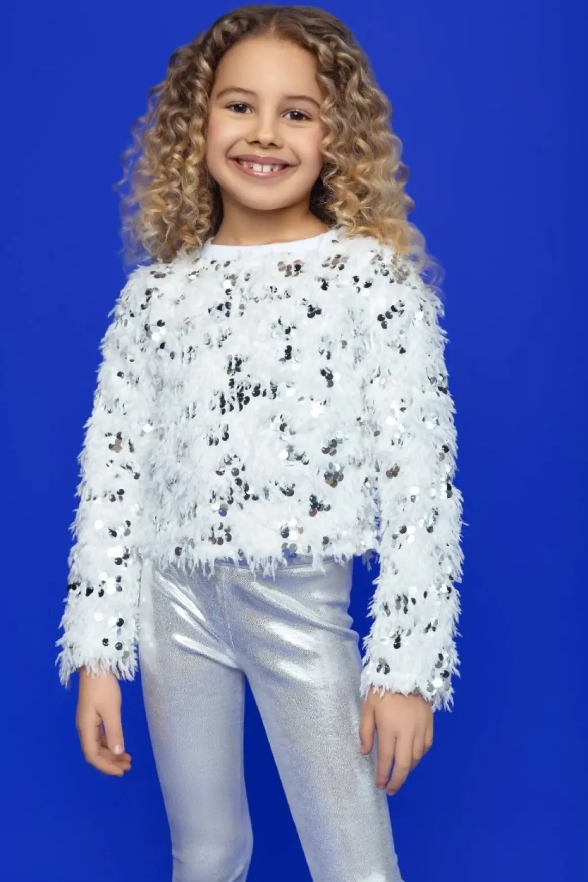 SEQUIN TEXTURED SWEATSHIRT