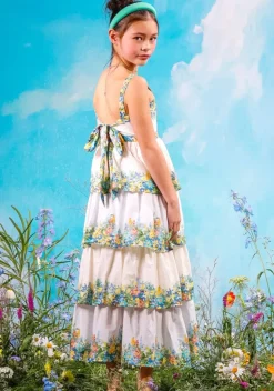 SERENITY EMBROIDERED FLORAL MAXI DRESS