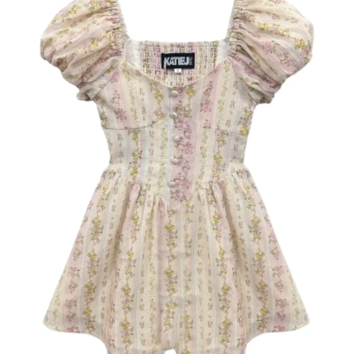 SHABBY CHIC FLORAL STRIPE GRETA DRESS
