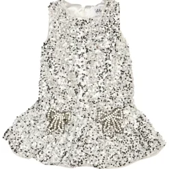 SHIMMER SEQUIN BOW DRESS