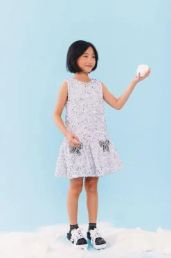 SHIMMER SEQUIN BOW DRESS