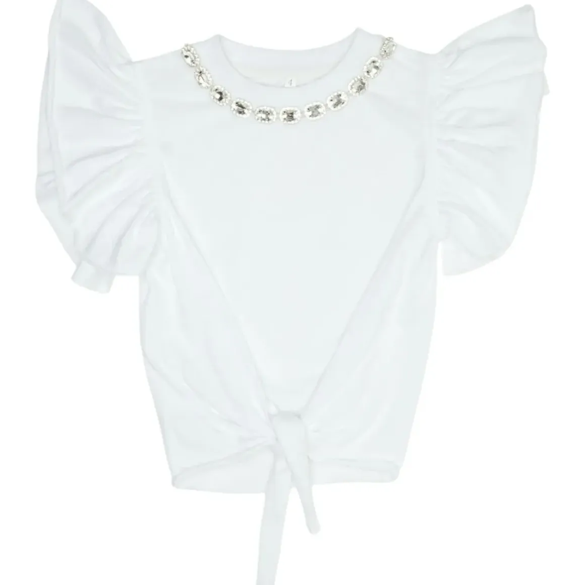 SKYE CRYSTAL RUFFLE TOP