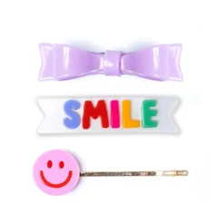 SMILE BOW ALLIGATOR CLIPS