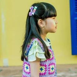 SMILE BOW ALLIGATOR CLIPS