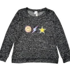 SMILEY & LIGHTNING BOLT SWEATSHIRT