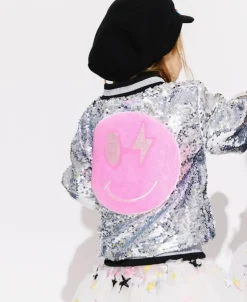 SMILEY EMOJI SEQUIN JACKET