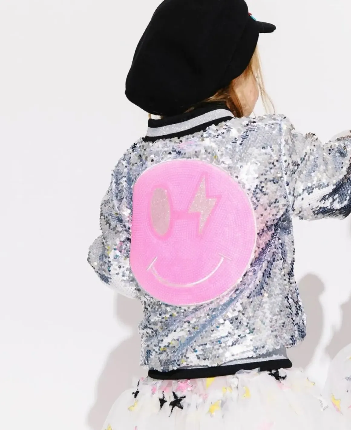 SMILEY EMOJI SEQUIN JACKET
