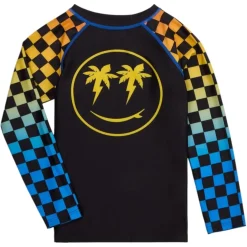 SMILEY FACE LONG SLEEVE RASH GUARD