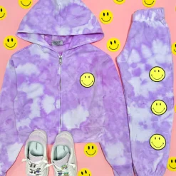 SMILEY TIE DYE SWEATPANTS