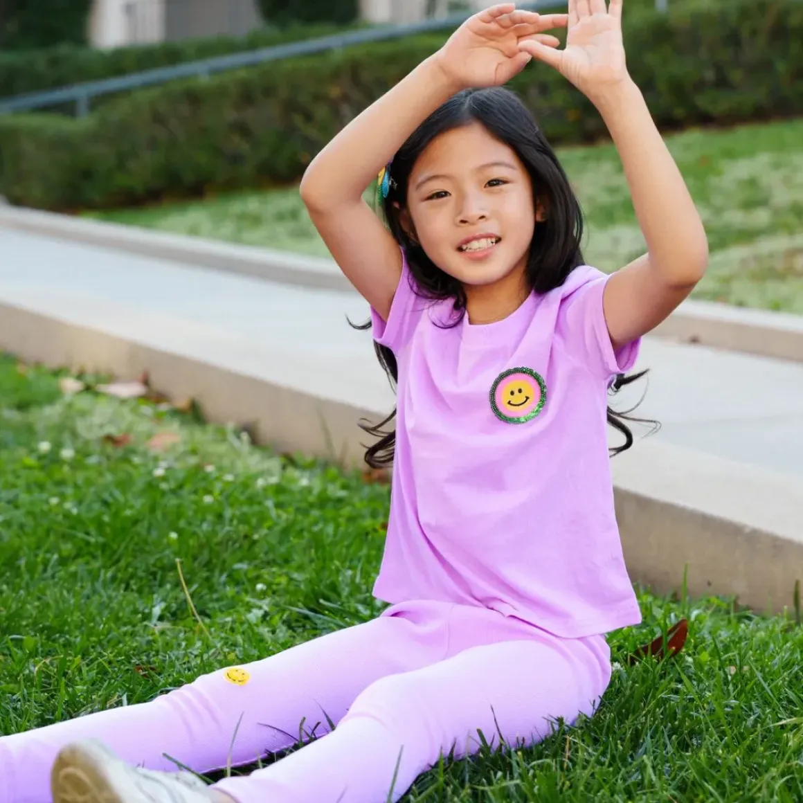 SMILEY TSHIRT AND LEGGINGS SET