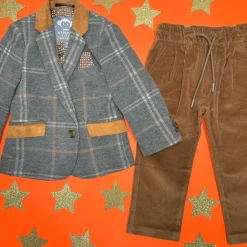 SMOKY WINDOWPANE CLUB JACKET