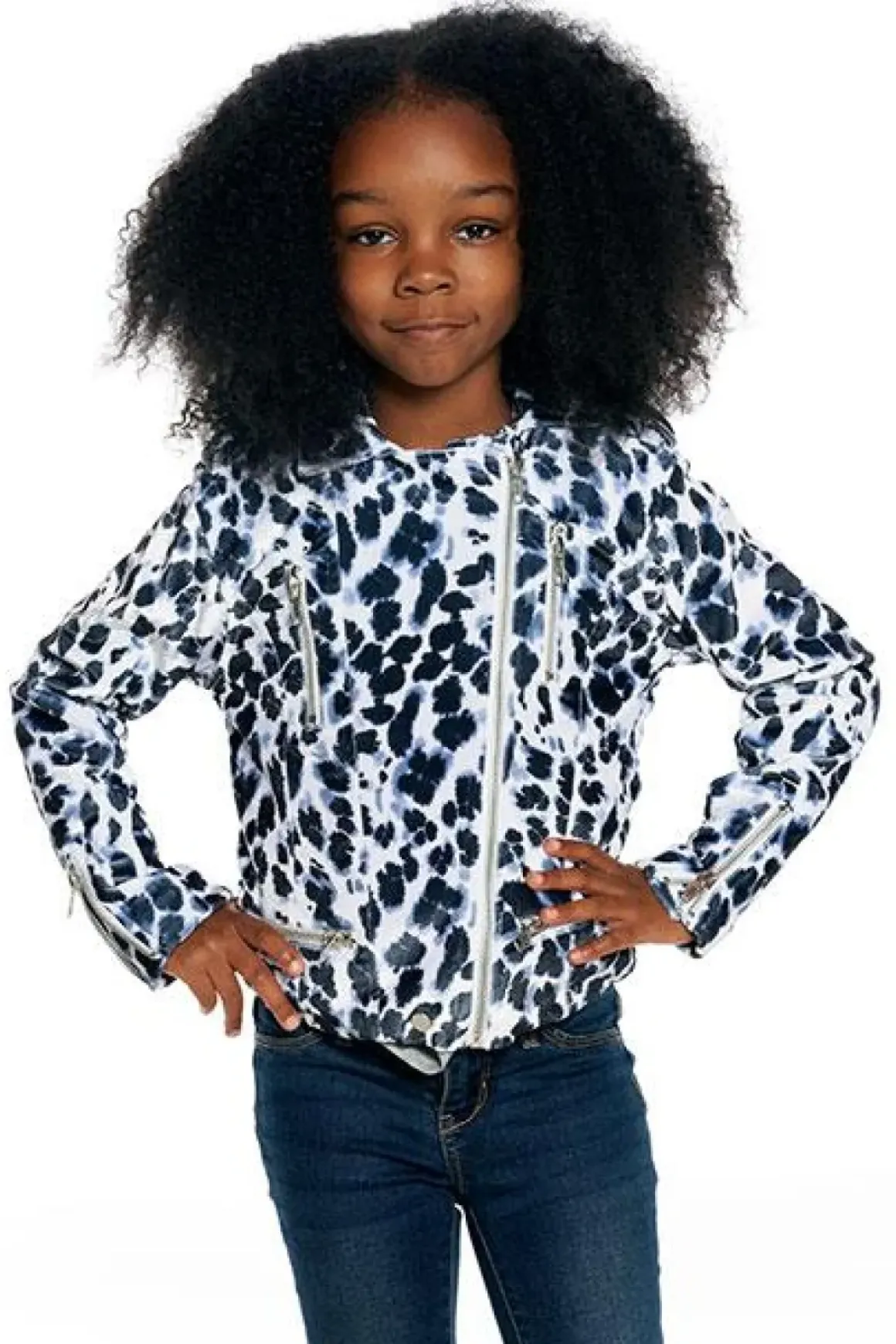 SNOW LEOPARD VELVET MOTO JACKET