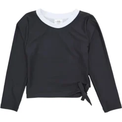 SOLID SIDE TIE RASH GUARD