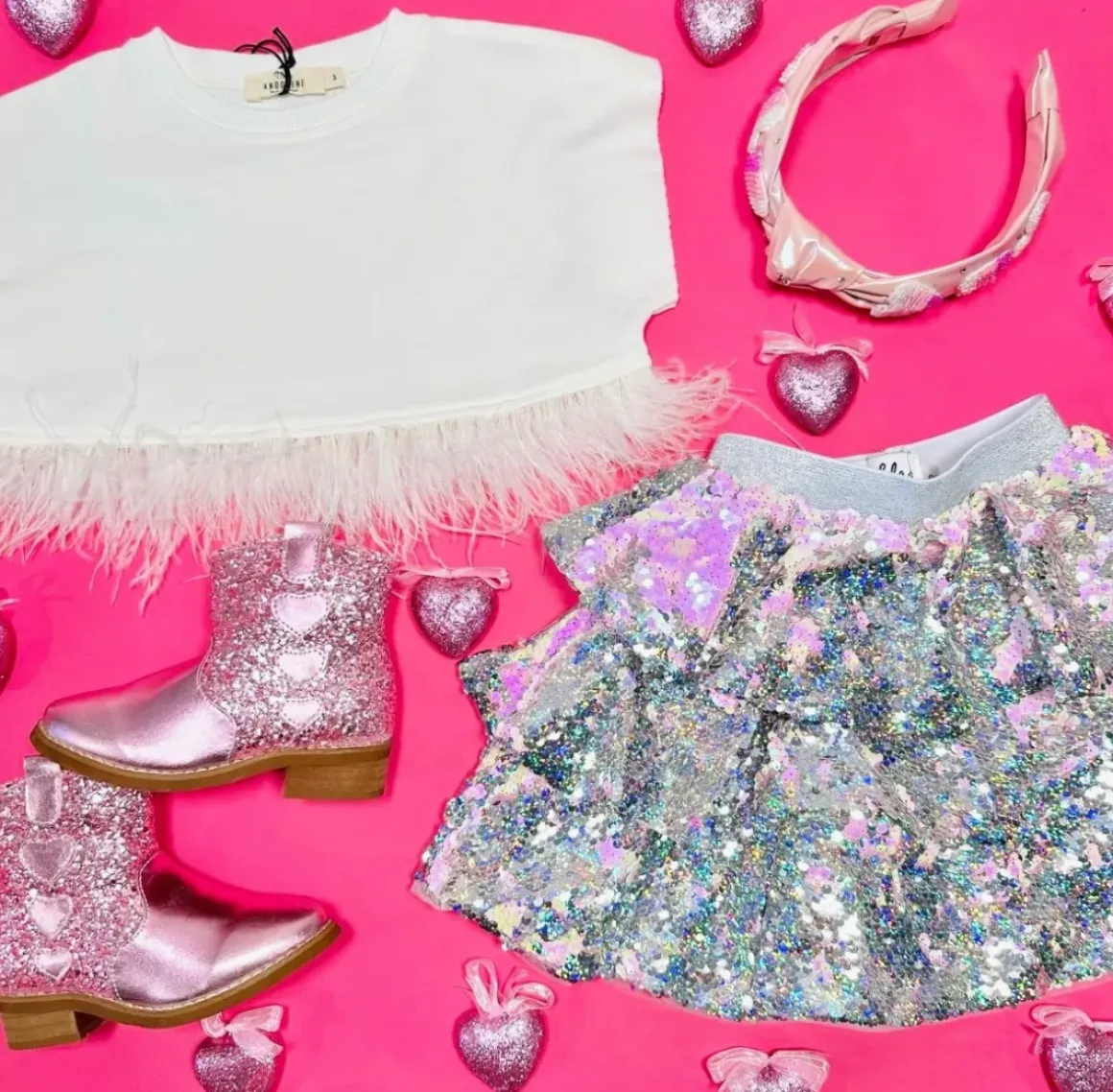 SPARKLE SEQUIN TIERED SKIRT