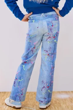 SPLATTER DENIM PANTS