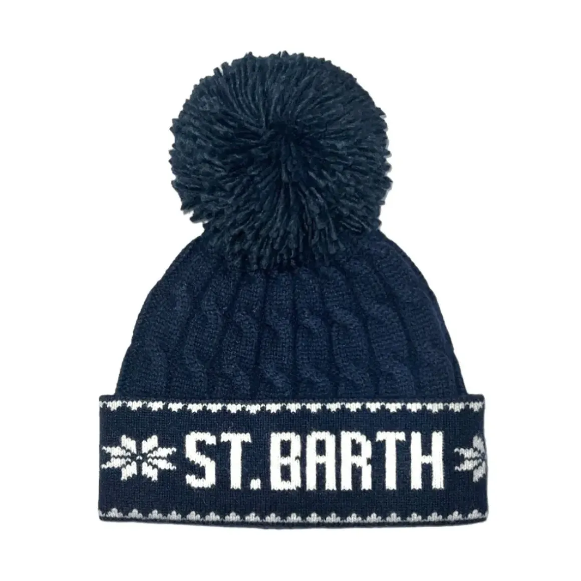 ST BARTH BRAIDED POM BEANIE
