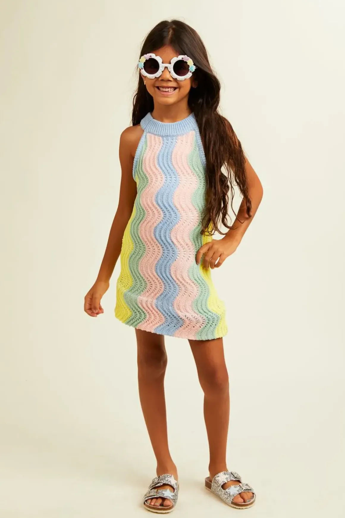 ST BARTH SWIRL CROCHET DRESS