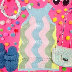 ST BARTH SWIRL CROCHET DRESS