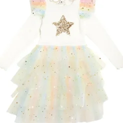 STAR RAINBOW FRILL TUTU DRESS