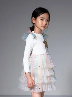 STAR RAINBOW FRILL TUTU DRESS