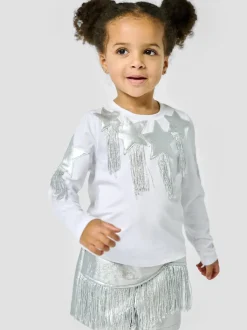 STARS FRINGE LONG SLEEVE TOP
