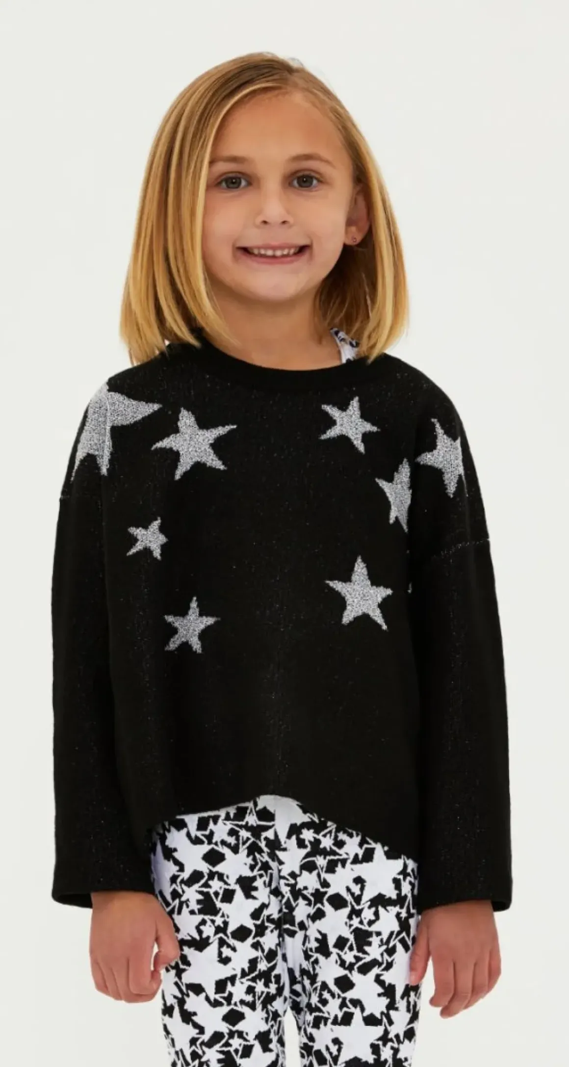 STARS SHIMMER METALLIC SWEATSHIRT