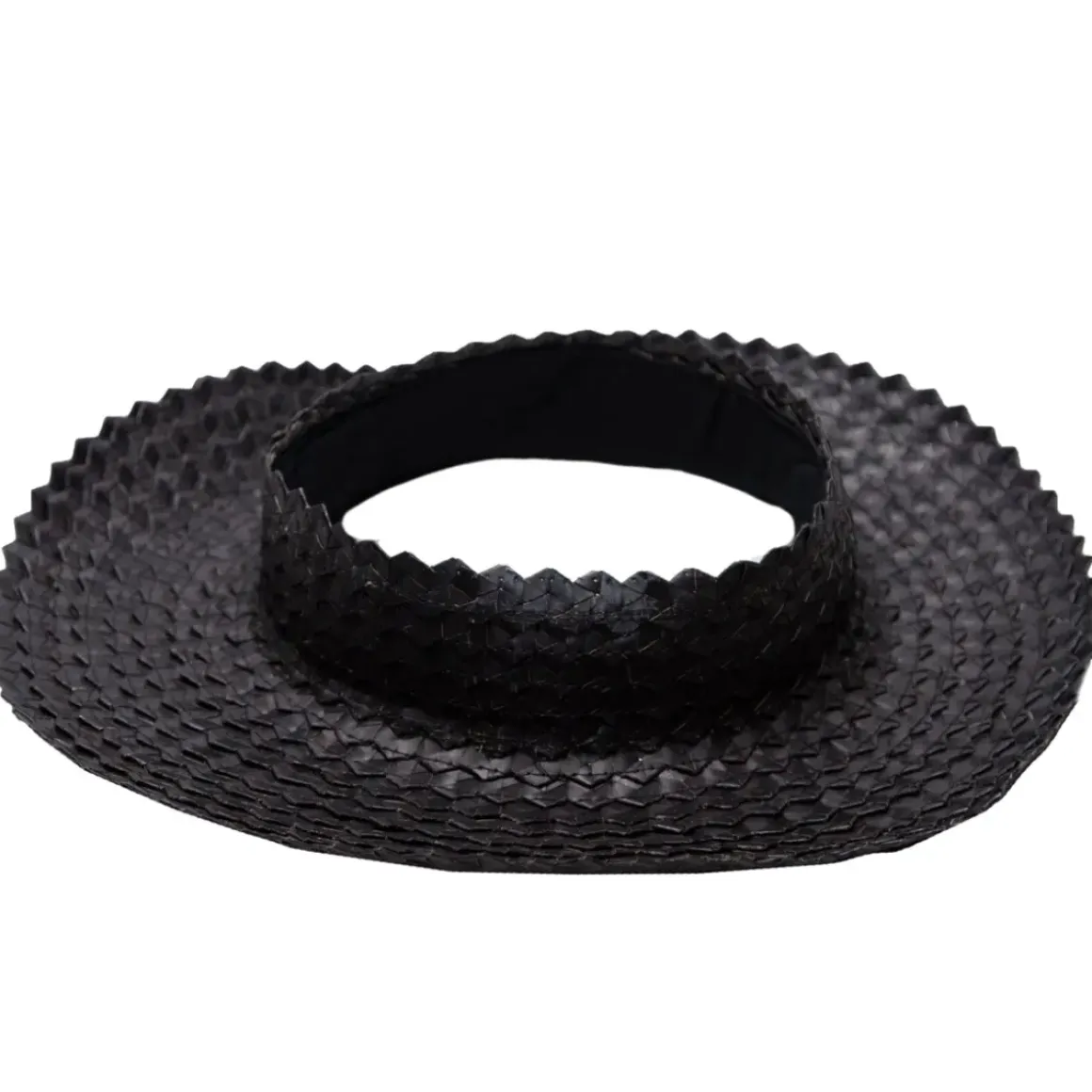 STRAW CROWNLESS SUN HAT