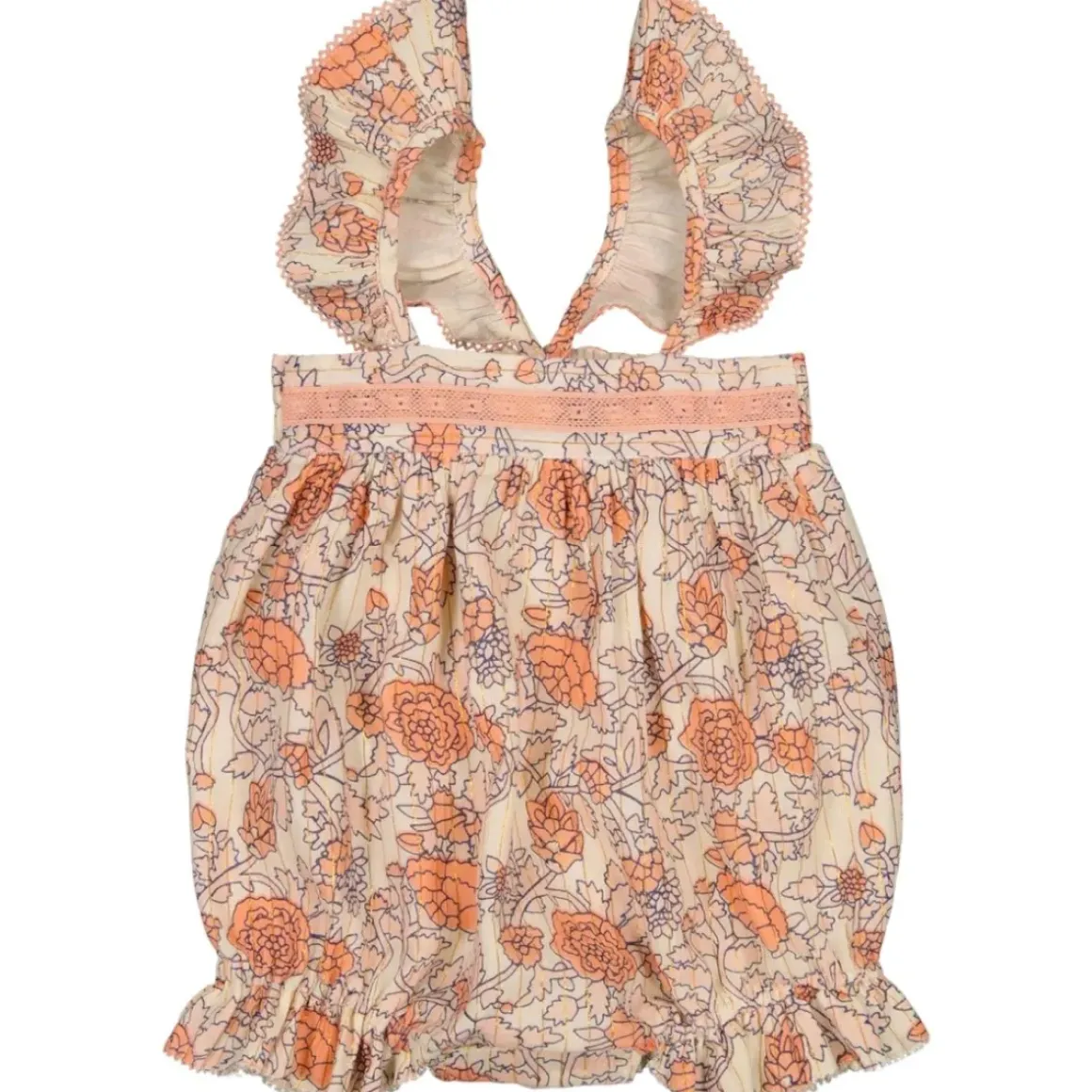 STRIPE INDIAN FLOWER MERVEILLE ROMPER