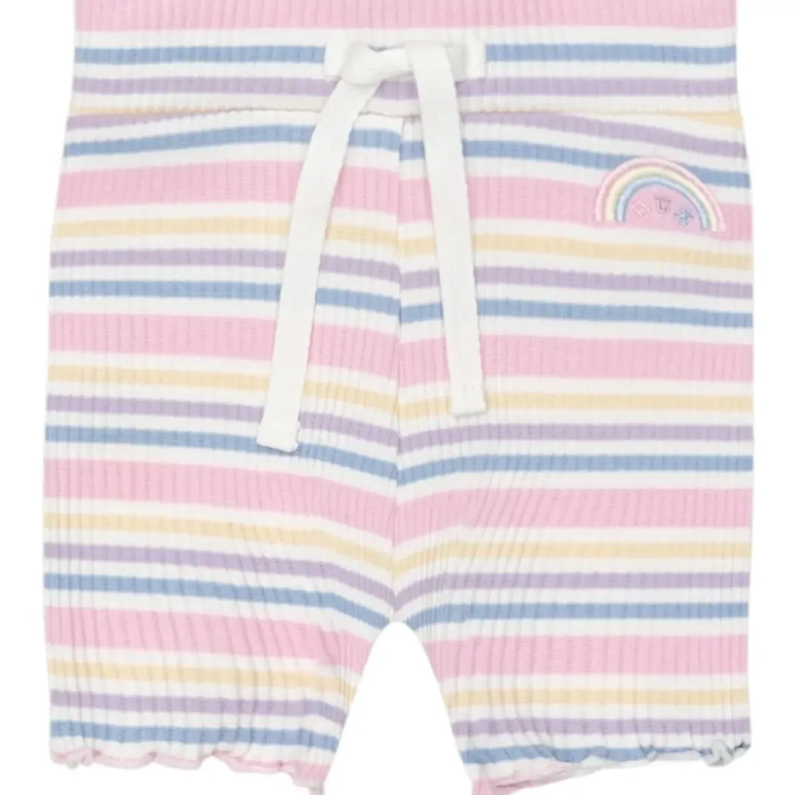 STRIPE RIB BIKER SHORTS